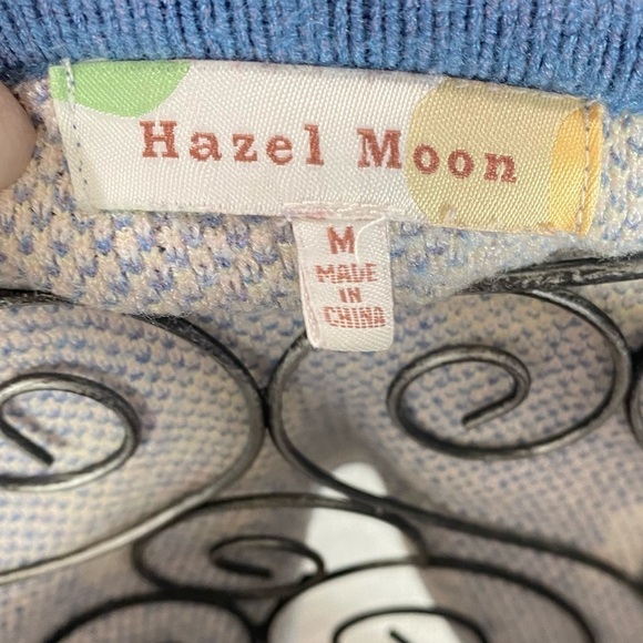 Hazel Moon blue floral cropped cardigan and tank size M - Picture 7 of 9